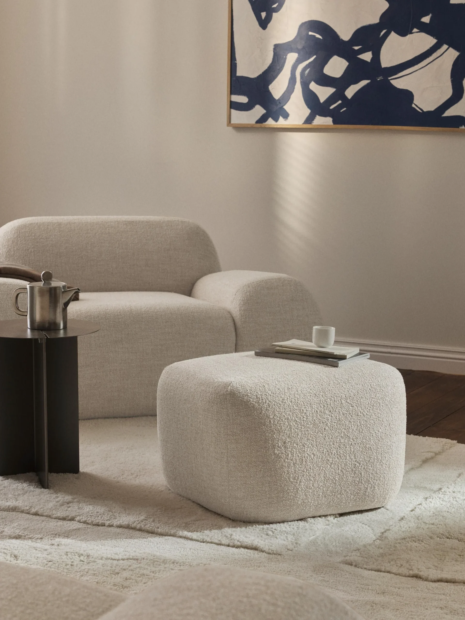 The Corduroy Modular Corner Ottoman-6 is designed to bring flexibility and sophistication to modern living spaces.