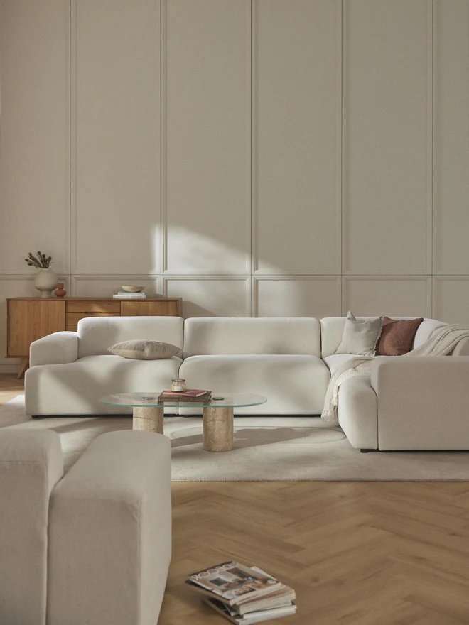 The Modular Sectional Sofa (L-Shape) is designed to bring both versatility and sophistication to modern interiors