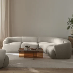 Modular bouclé corner sofa Sofia (4-seater)