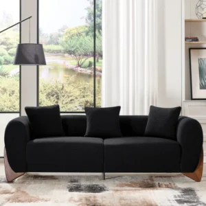Soft curves, cozy bouclé, and timeless comfort—meet your new favorite sofa.