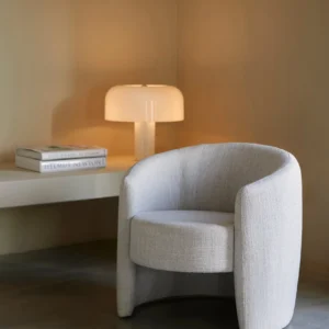 Galdana armchair with high‑quality fabric, ergonomic design, and contemporary style for living rooms, bedrooms, or family spaces