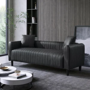 Montero Leather Sofa—timeless design, supple comfort, and everyday durability