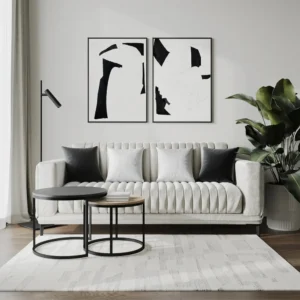 Annelise Sofa-bed with wooden frame, organic fabric and terylene upholstery, medium-firm seating, sleek neutral silhouette, 210cm x 93cm x 67cm including frame, 180cm x 120cm x 67cm excluding frame