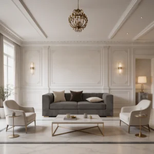 Grand Luxe Sofa with wooden frame, soft terylene upholstery, medium-firm seating, and refined silhouette, 200cm x 90cm x 73cm