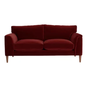 A stylish 3-seater sofa crafted from durable teak wood with plush cushions, clean lines, and versatile design, offering timeless elegance and cozy comfort for any living room.