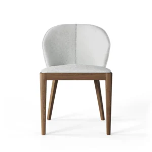 The Kyoto Dining Chair is a beautifully designed piece, crafted to seamlessly blend luxurious comfort with refined style. Its soft, plush fabric and warm wooden legs create a clean, elegant silhouette that elevates any dining space. The neutral tones and sophisticated design provide both comfort and timeless appeal, making it the perfect complement to your dining room. Key Details: Legs Material - Wood Upholstery Material - Velvet, Boucle Firmness - Medium Firm Product Item Dimensions: 50cm L x 56cm W x 83cm H
