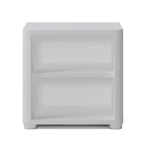 Maison Open Drawers Bedside Table with minimalist silhouette and open storage design, styled for modern and classic interiors