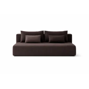 Saloni Slip Cover Sofa with low-profile silhouette, deep cushioned seating, and tailored upholstery, offering modern comfort and versatile design for contemporary living spaces