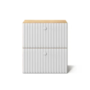 Playful Toby Bedside Table with smooth sturdy surfaces, bright color options, and a compact shape for bedside storage.