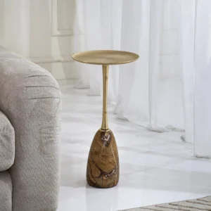 Doria -Side Table With Marble Base