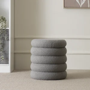 Linear Charcoal- Pouf