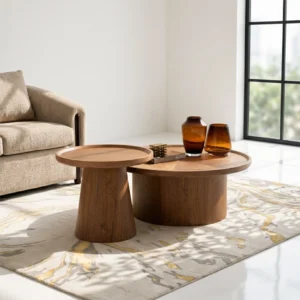 WalnutSun-Coffee Table Set Of 2